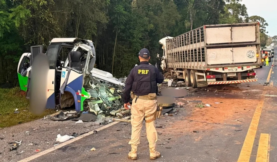 Tragédia na BR-373: colisão entre micro-ônibus e carreta deixa 23 mortos