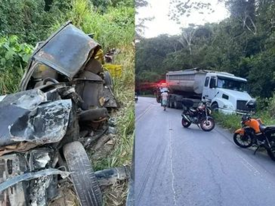 Pai e filho de Atalaia morrem em acidente entre carro e caminhão em Rio Largo