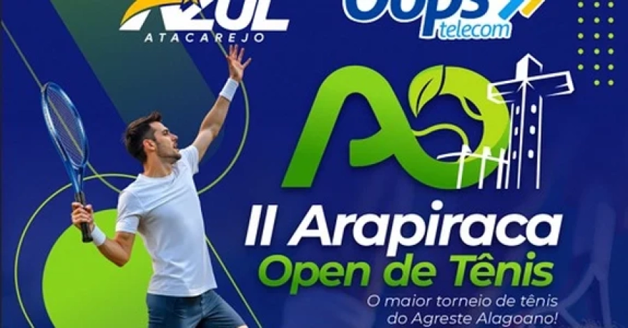 Arapiraca recebe primeiro torneio federado de tênis com 165 atletas de quatro estados