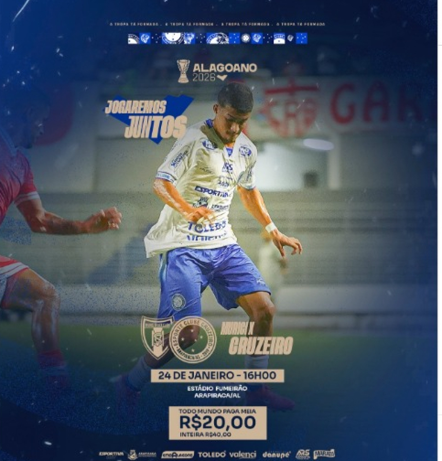 Cruzeiro terá confronto direto contra o Murici neste sábado