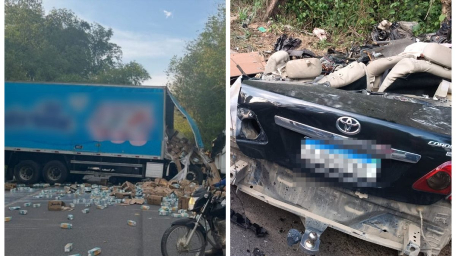 Empresário morre após colisão entre carro e caminhão em Branquinha