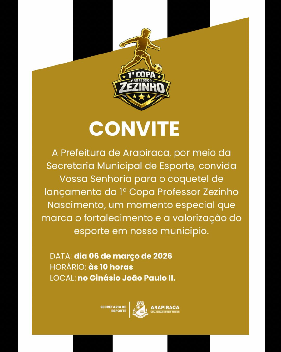 Copa Professor Zezinho Nascimento será lançada dia 6 de março