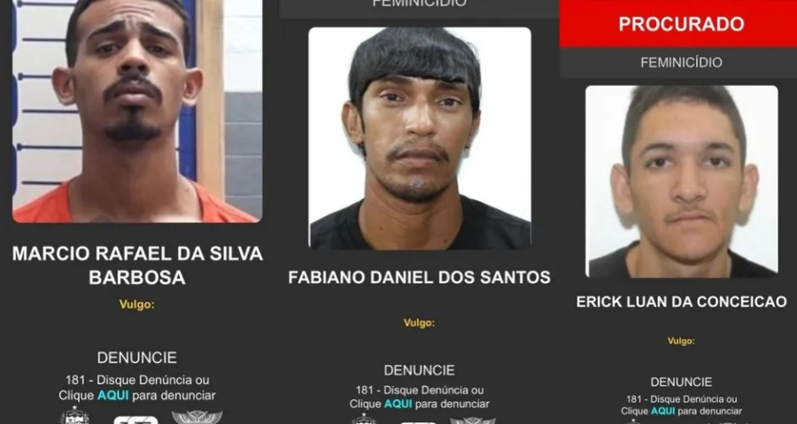 DHPP procura três foragidos da Justiça investigados por feminicídio em Maceió
