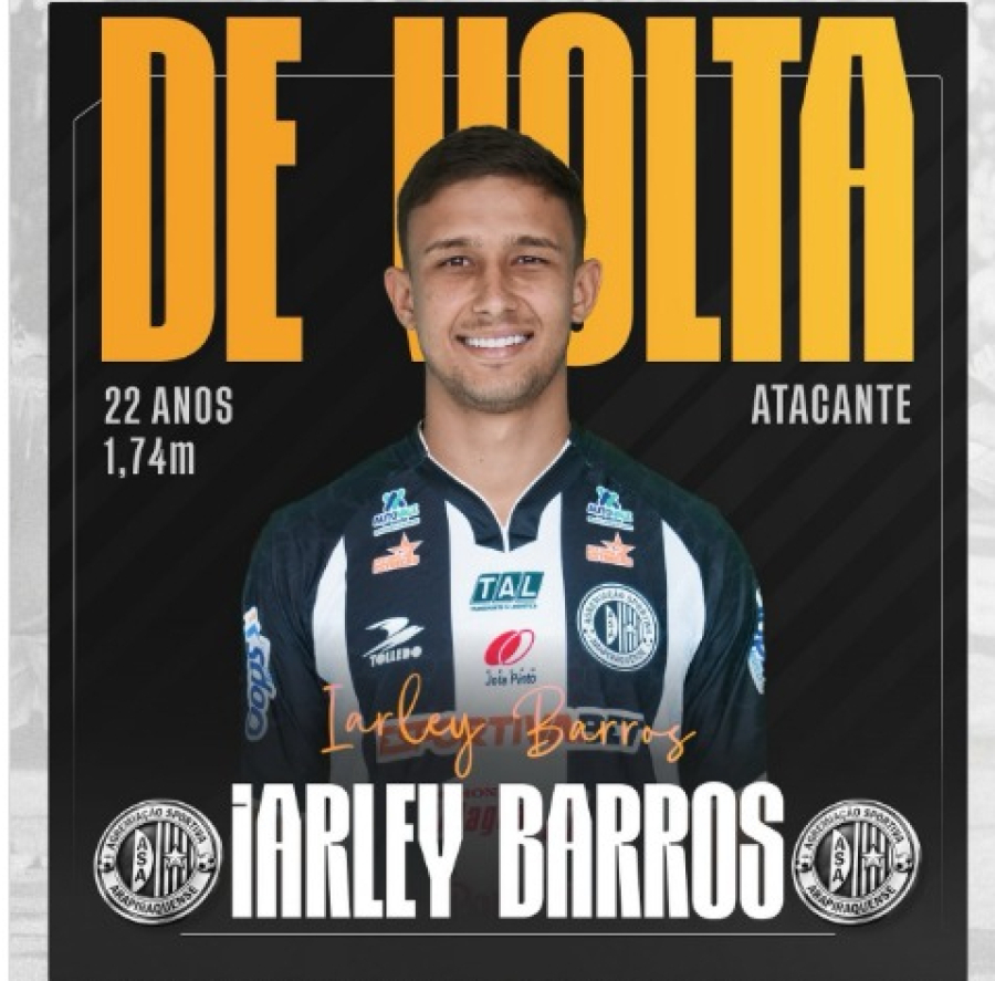 ASA anuncia retorno do atacante Iarlei; é  o quarto jogador para a Série D