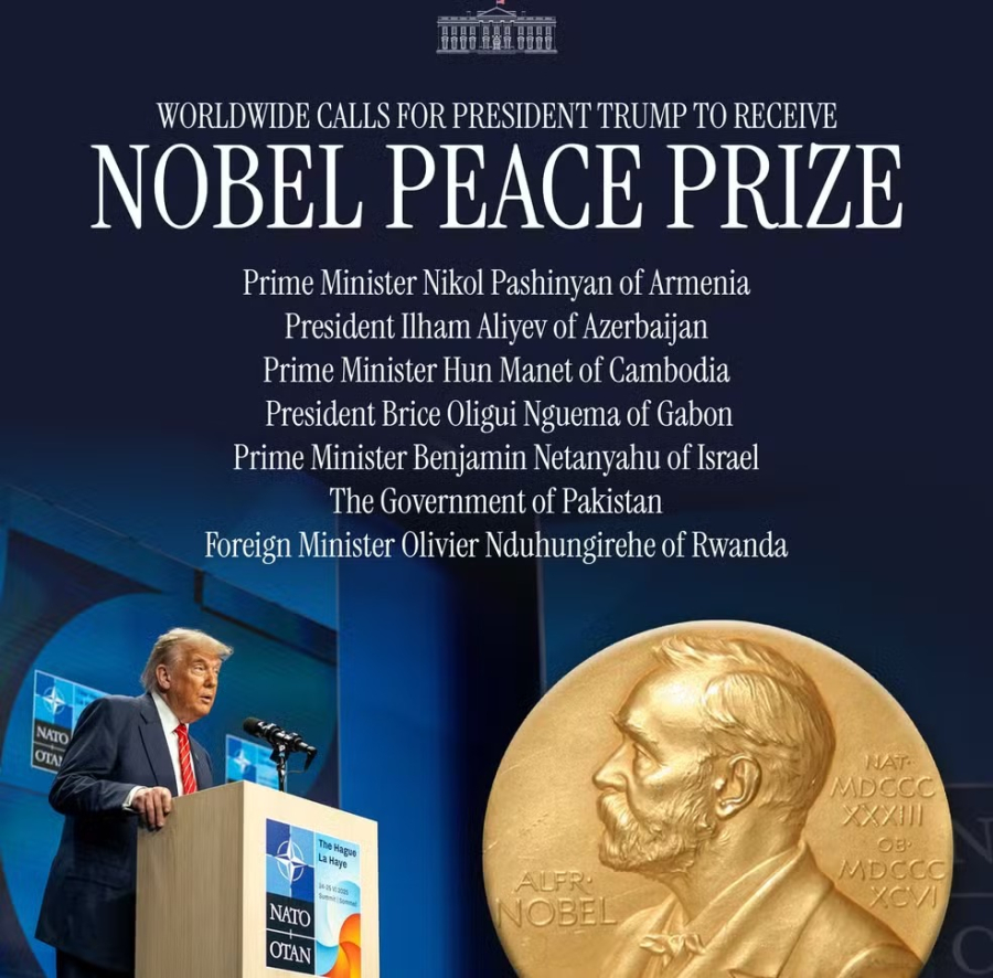 287 nomes concorrem ao Prêmio Nobel da Paz de 2026, diz instituto