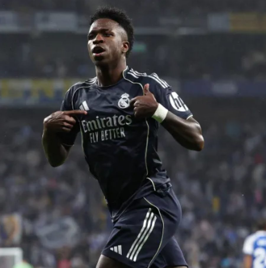 Vini Jr. marca, Real vence o Espanyol e adia título do Barcelona em La Liga
