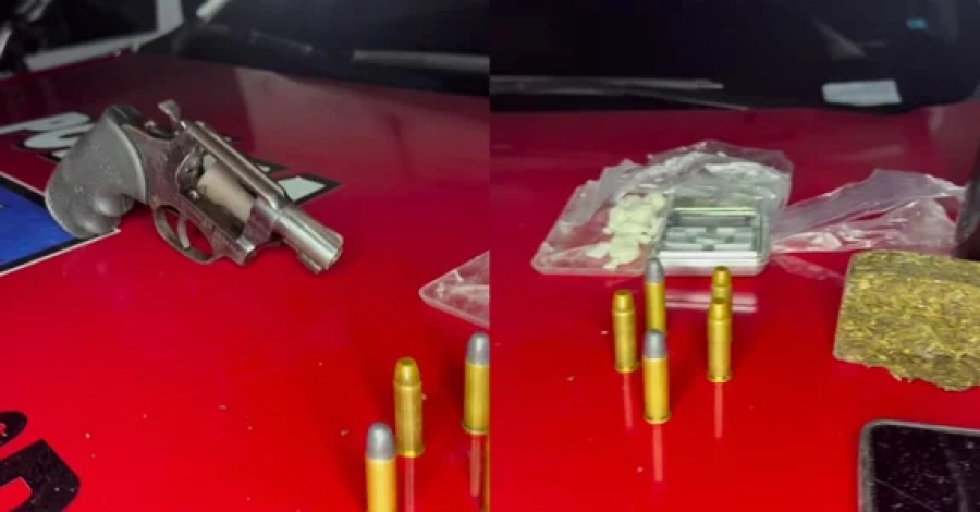 Suspeito é preso com revólver e drogas em condomínio na parte alta de Maceió