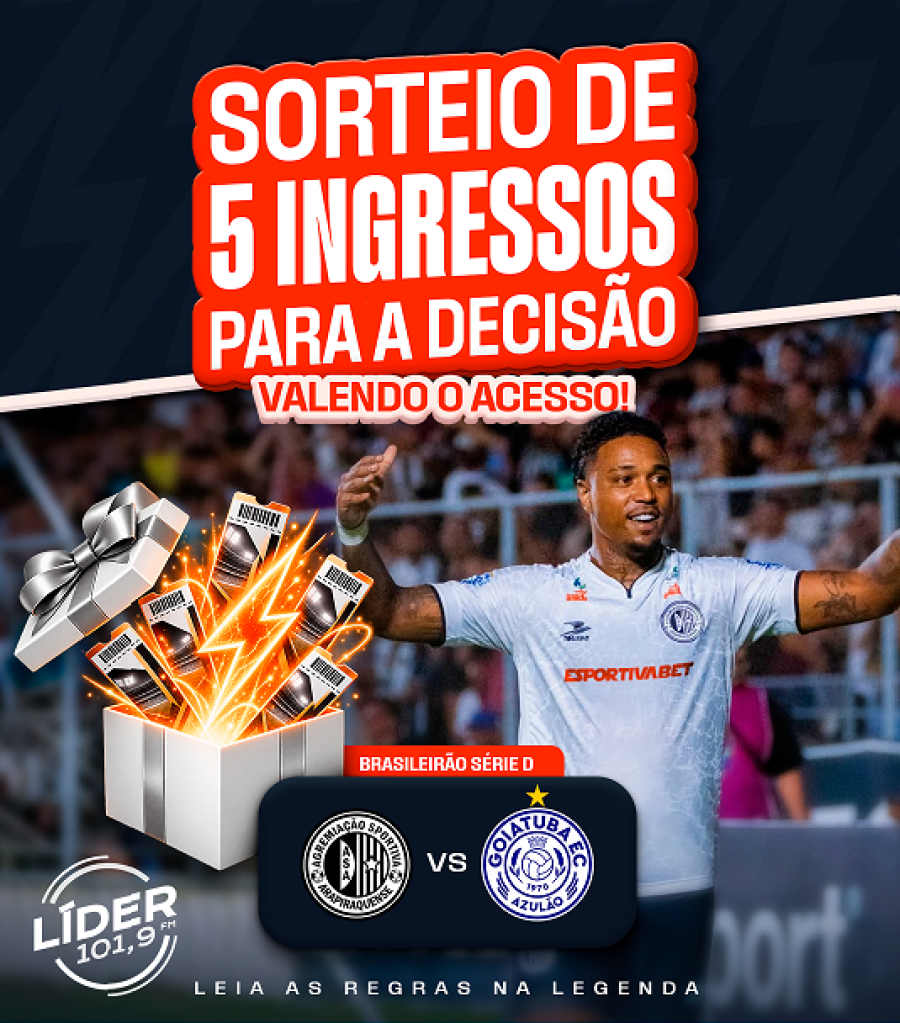 EsportivaBet, ASA e Rádio Líder sorteiam cinco ingressos para decisão contra o Goiatuba